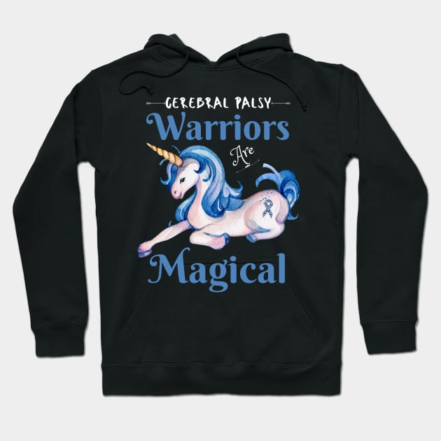 Cerebral Palsy Warriors Are Magical, Cute Green Unicorn Hoodie by JustBeSatisfied